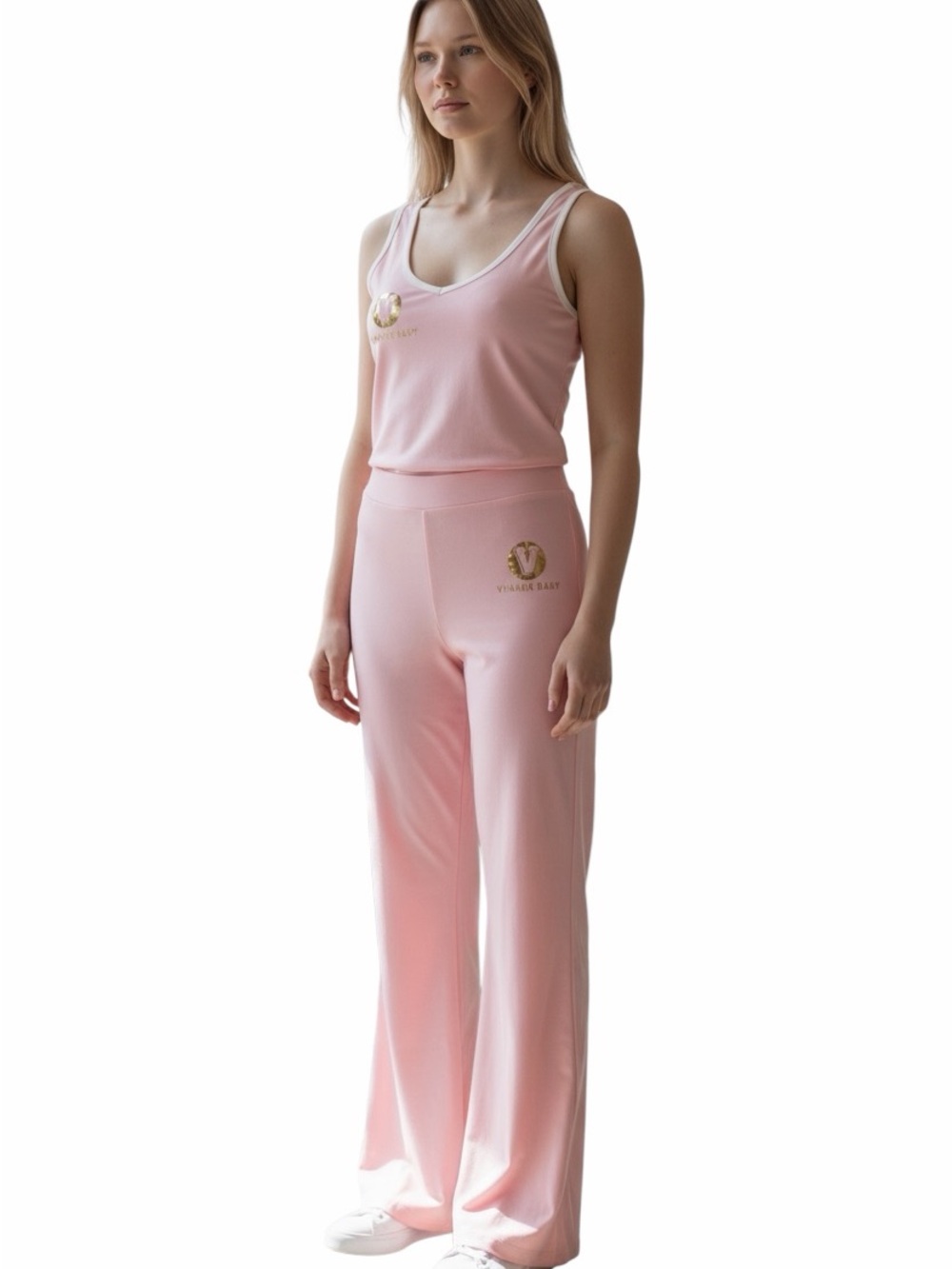 Vannah Baby Merch Pink Tank & Wide-Leg Pants Set